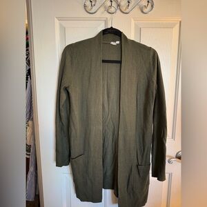 Gap Olive Green Open Front Cardigan